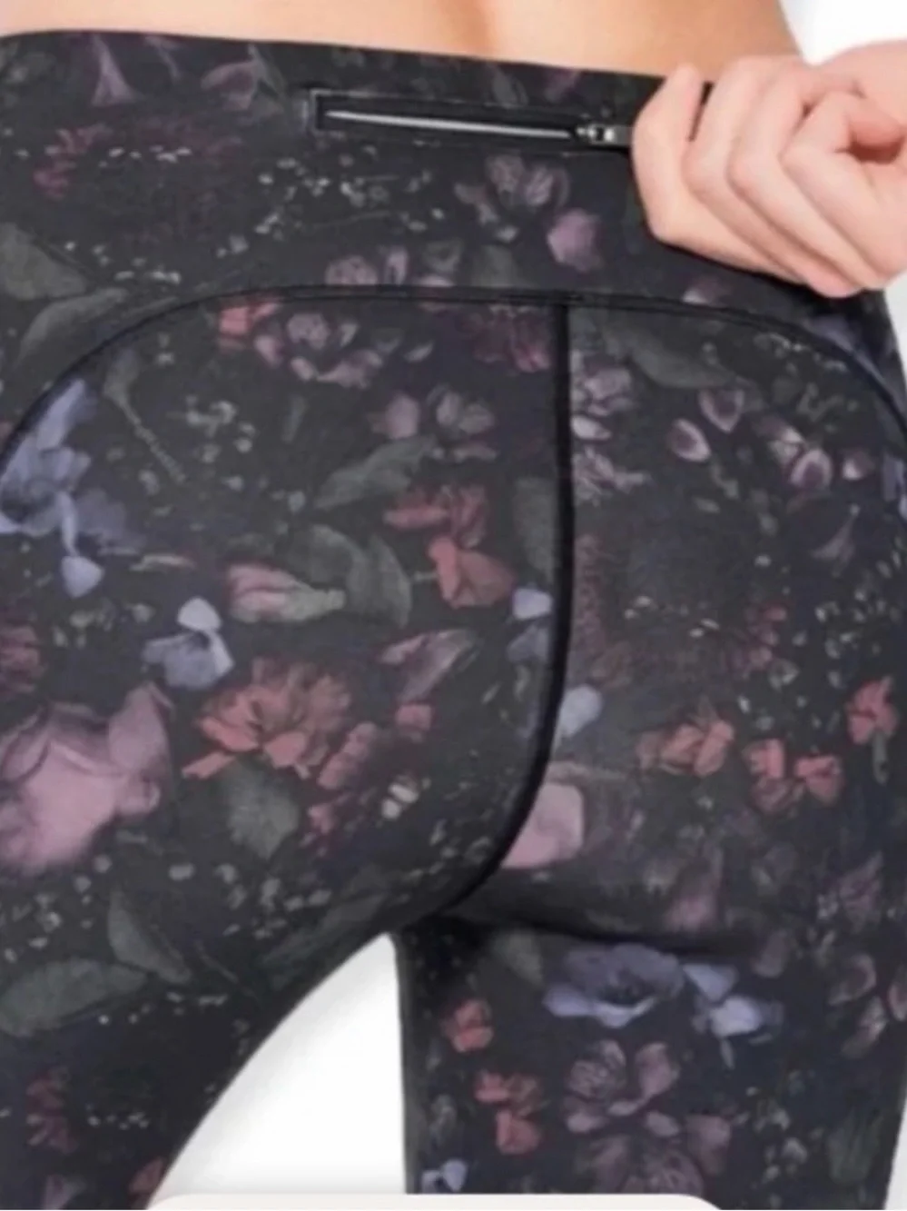 Lululemon Speed Up Crop Leggings Frozen Flourish Floral Size 6 w/ Pockets